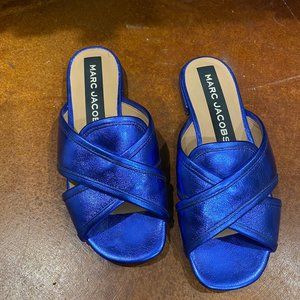 Marc Jacobs Aurora Flat Sandal Sz 5 Electric Blue